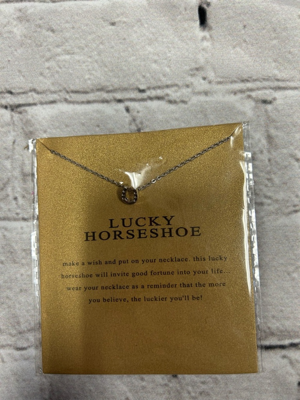 Silver Horseshoe Pendant Necklace